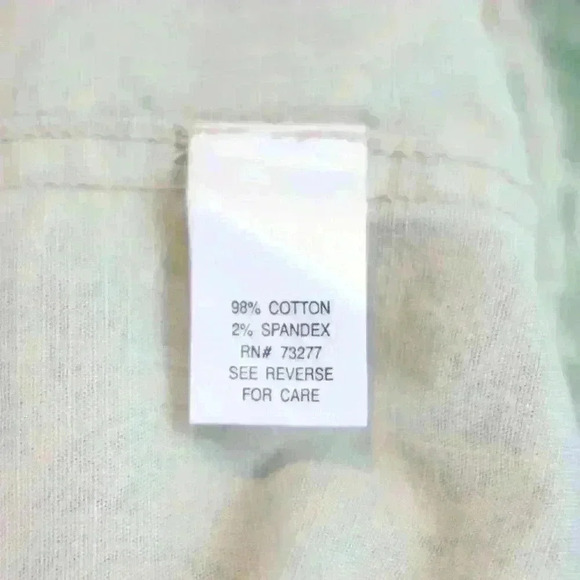 VINTAGE Croft & Barrow Lightweight Lt. Green Paisley Denim Jacket Size 16 - Picture 10 of 10